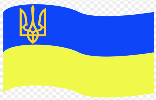 Ukrainian Wave Flag Enamel Lapel Pin 1 inch wide
